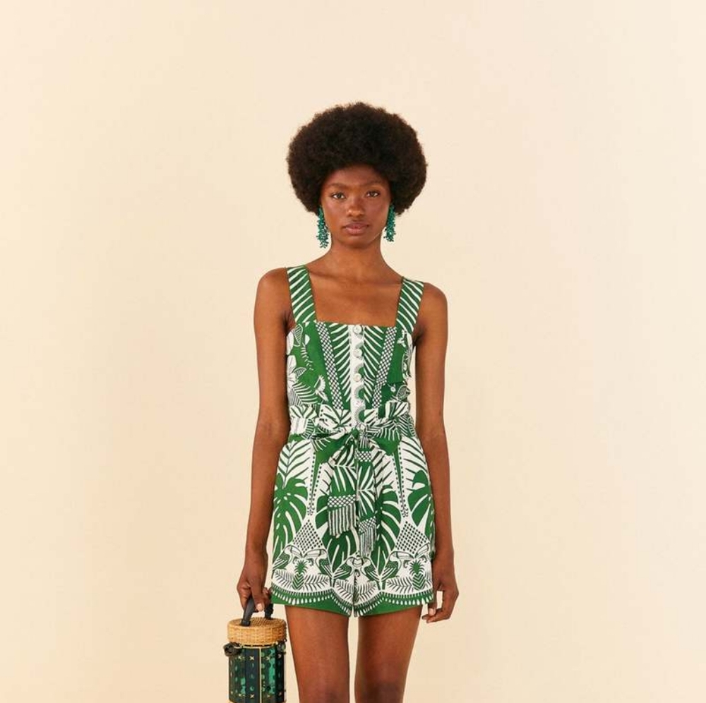 Farm Rio Macaw Elegance Romper